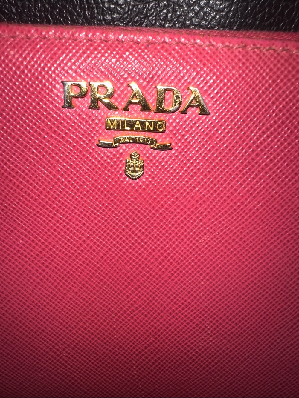 Prada Saffiano Zip-Around Wallet in Pink with Gold Hardware - Picture 9 of 10